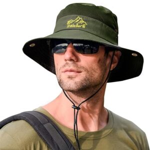 Electomania Sun Hat for Men and Women，Breathable Mesh Sun Protection Round Hat for Men，Hand-Embroidered Round Cap，Hat for Outdoor Work, Camping, Fishing