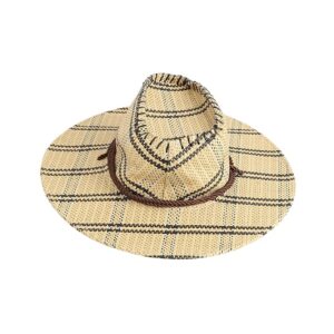 French Accent Men Multicolour Textured Cowboy Hat for Outdoor Everyday Wear | UV Protection | Lightweight | | Quick-Drying | Fashion Casual Headwear Accessories for Men and Boys (2174)