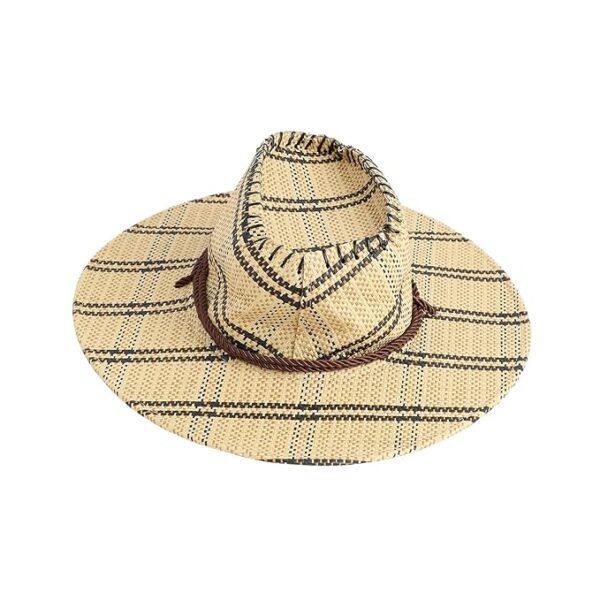 French Accent Men Multicolour Textured Cowboy Hat for Outdoor Everyday Wear | UV Protection | Lightweight | | Quick-Drying | Fashion Casual Headwear Accessories for Men and Boys (2174)