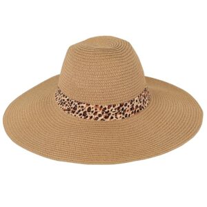 FabSeasons Chic Foldable Women's Sun Hat - Stylish Wide Brim Beach Cap for Summer Sun Protection - Packable and Versatile! for Poolside Lounging or Beach Escapes - Fashionable Yet Functional Headwear