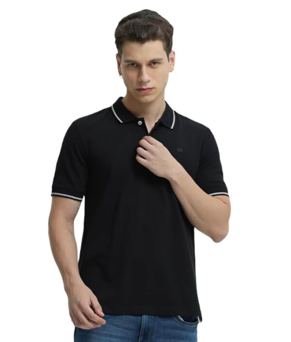 TURMS Men's Anti Stain Anti Odor Water Repellent Collared Neck Half Sleeves Tailored Fit Stretchable Casual Polo T-Shirt | Cotton Rich | Solid | Sports wear | Available in Plus Sizes (Pack of 1)