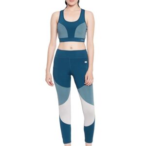 Clovia Women's Slim Fit Mid Rise Slim Polyamide Sports Tights .