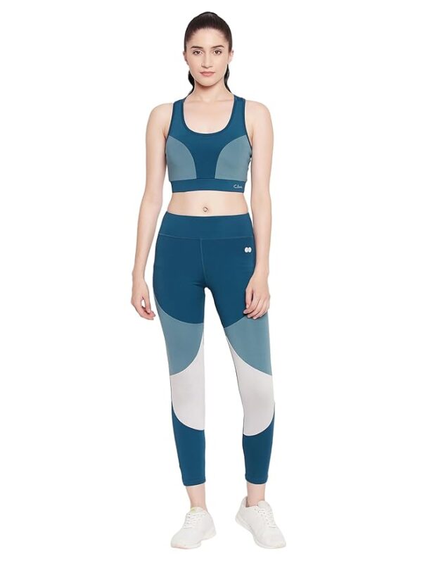 Clovia Women's Slim Fit Mid Rise Slim Polyamide Sports Tights .