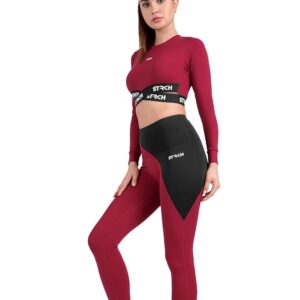 STRCH Precision-Fit Leggings for Women - 4-Way Stretch, No-Roll Waistband, Lightweight & Breathable Nylon, Perfect for Gym, Yoga, Running, and Performance Activities