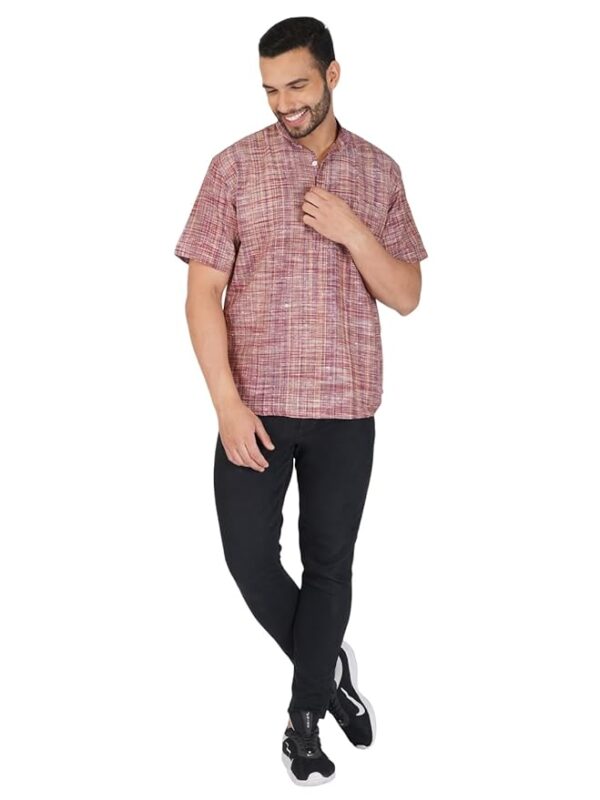 KHADI SADAN Cotton Casual and Traditional Men's Short Kurta Half Sleeves