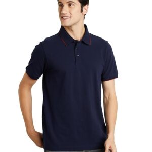 Symbol Premium Men's Cotton Stretch Solid Polo T-Shirt (Regular Fit | Pique Knit)
