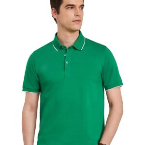 Symbol Premium Men's Cotton Stretch Solid Polo T-Shirt (Regular Fit | Pique Knit)