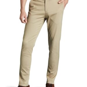 Symbol Premium Men's Slim Fit Flexi Waist Casual Pants | Stretchable Chinos | Stylish Office Fashion Trousers